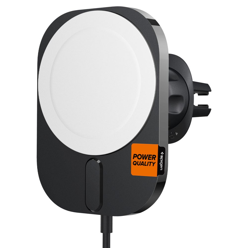 Spigen uchwyt samochodowy z �adowark� ITM12W Onetap Pro 3 Magnetic Magsafe Vent Car Mount Wireless Charger black / 10