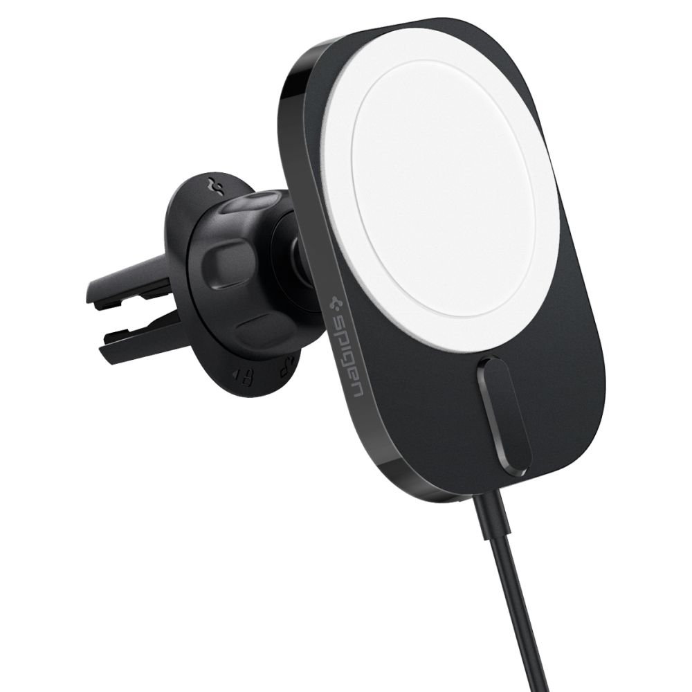 Spigen uchwyt samochodowy z �adowark� ITM12W Onetap Pro 3 Magnetic Magsafe Vent Car Mount Wireless Charger black / 2