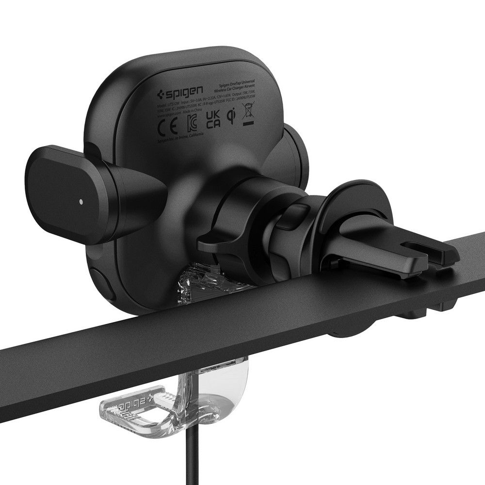 Spigen uchwyt samochodowy z �adowark� UTS12W Onetap Universal Vent Car Mount Wireless Charger black / 4