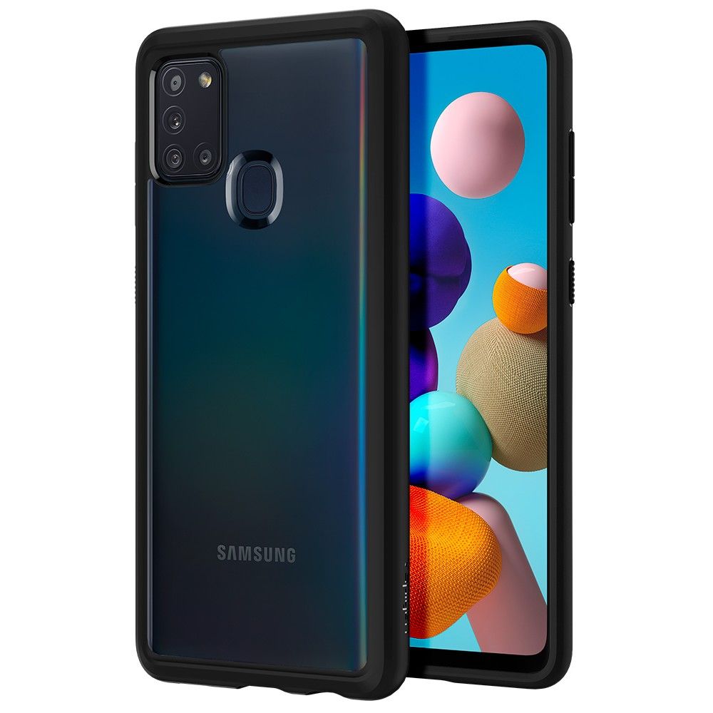 Spigen Ultra Hybrid Galaxy A21s Czarne Samsung Galaxy A21s