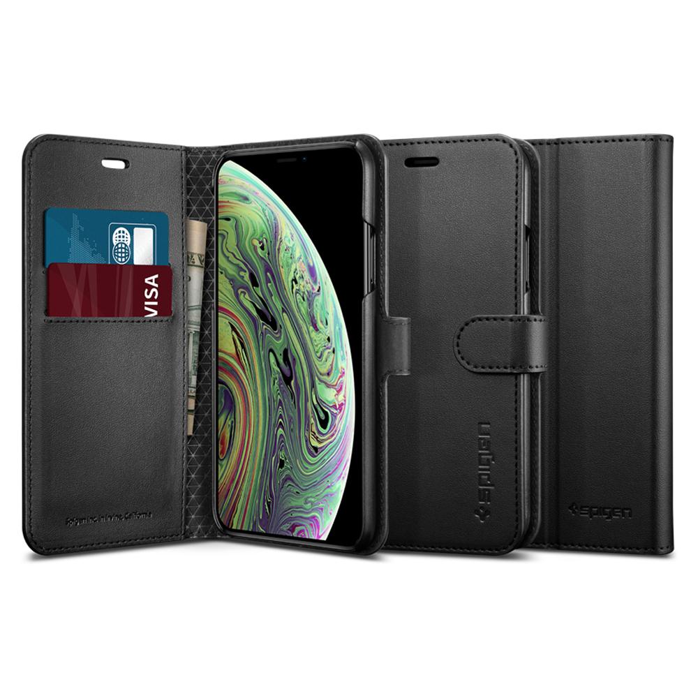 Spigen Wallet S black Apple iPhone XS