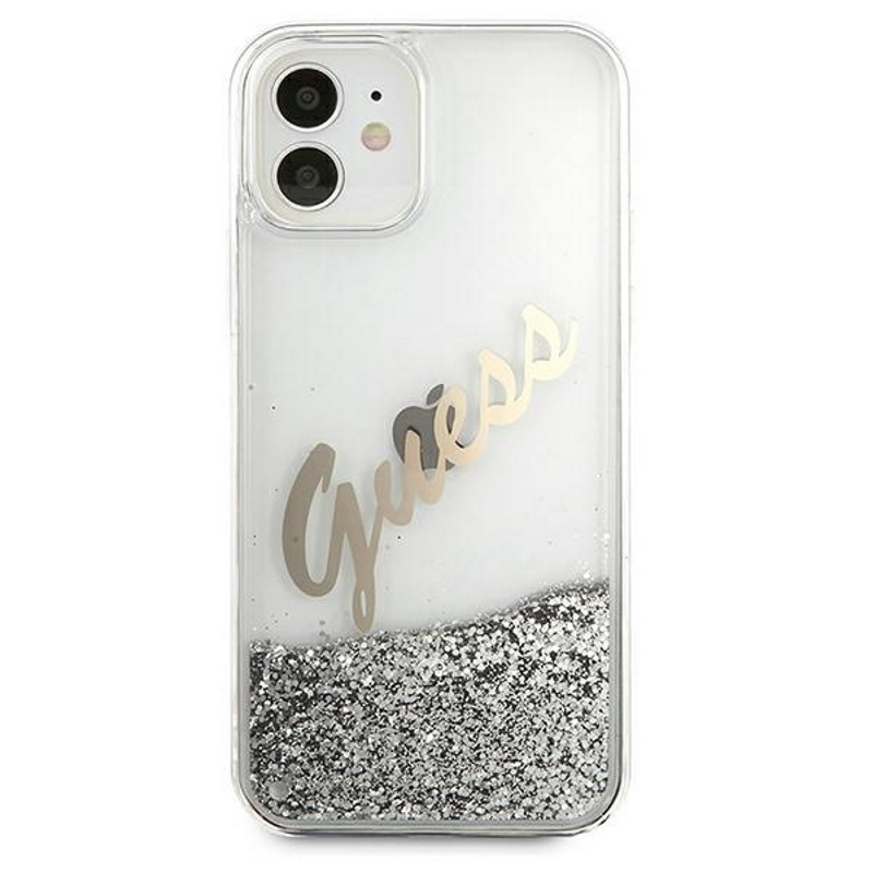  srebrne hard case Glitter Vintage Script Apple iPhone 12 Pro Max (6.7 cali) / 3