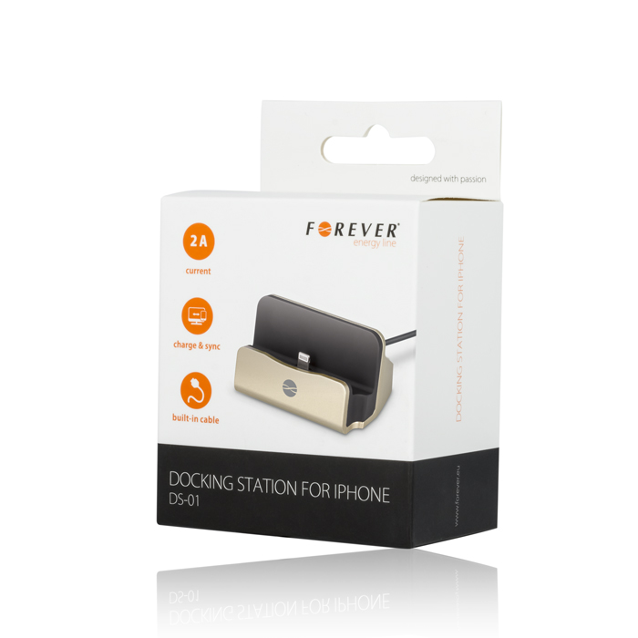 Stacja dokuj�ca Forever do iPhone DS-01 z�ota / 3