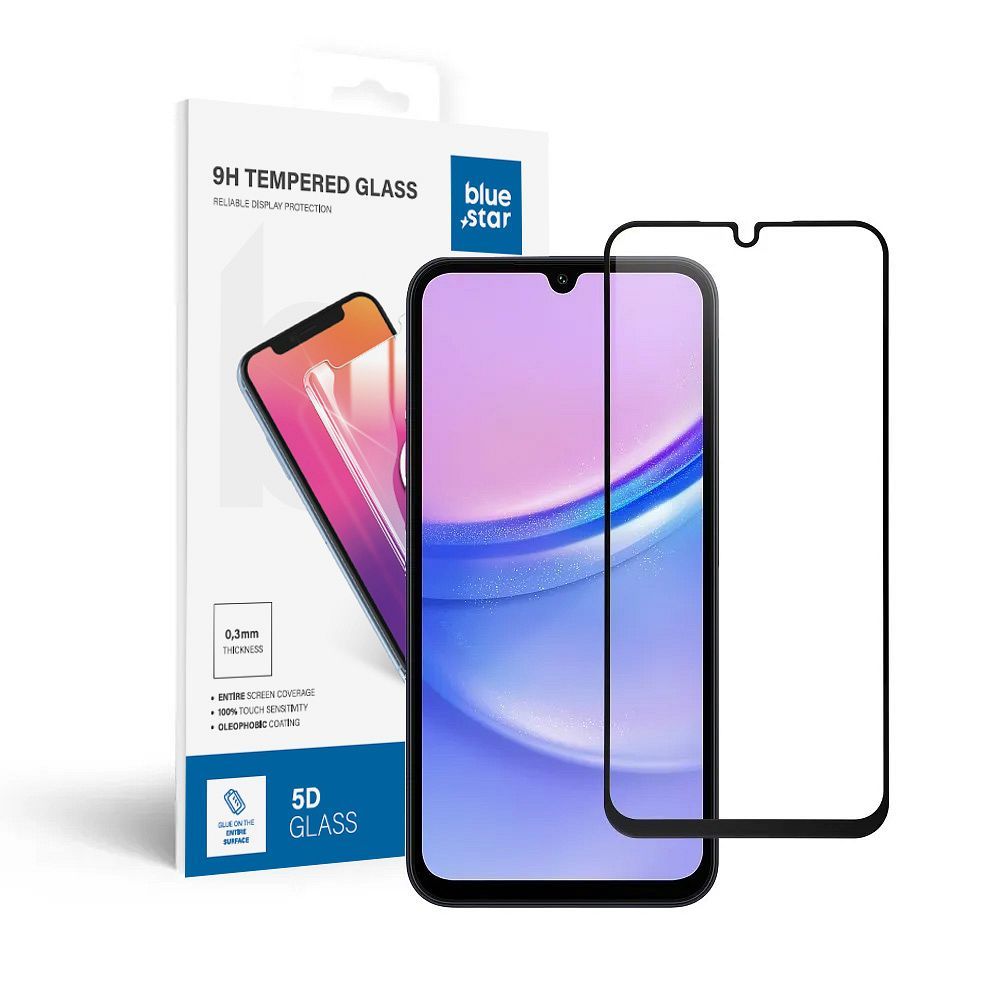 Szkło hartowane 5D czarny Samsung Galaxy A15 Szkło hartowane 5D czarny Samsung Galaxy A15