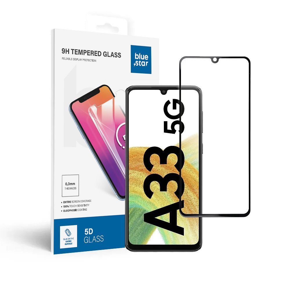 Szk�o hartowane 5D Full Glue czarny Samsung Galaxy A33 5G