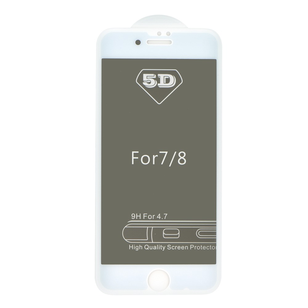Szko hartowane 5D Full Glue Tempered Glass biay Apple iPhone 7