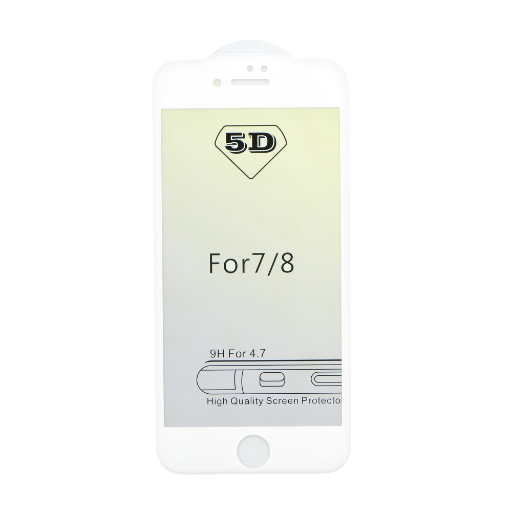Szko hartowane 5D Full Glue Tempered Glass biay Apple iPhone 7 Plus