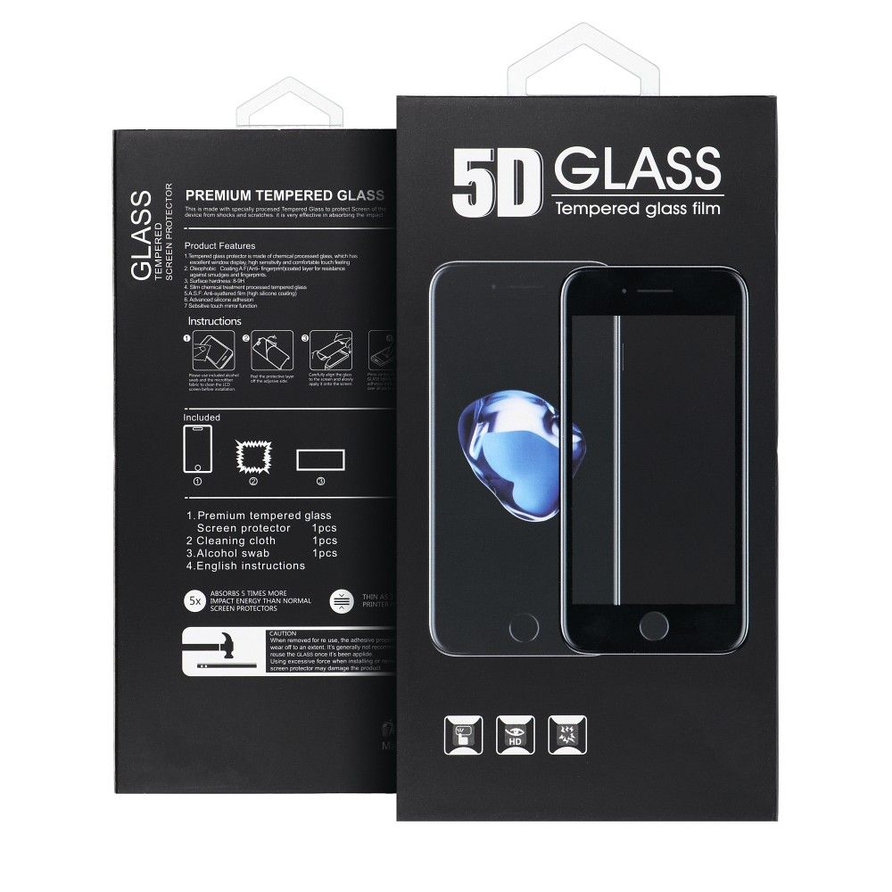 Szko hartowane 5D Full Glue Tempered Glass czarny Apple iPhone 12 / 2
