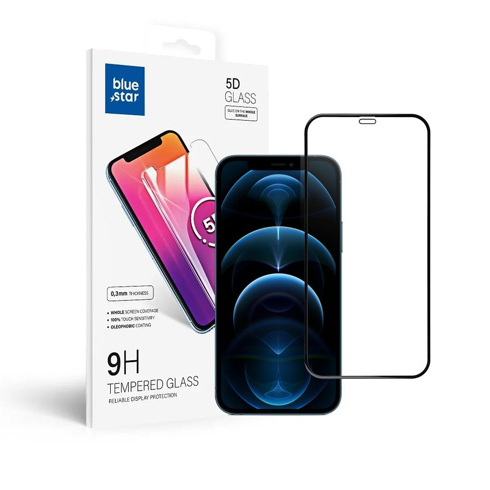 Szkło hartowane Blue Star 5D czarny Apple iPhone 12 Pro Szkło hartowane Blue Star 5D czarny Apple iPhone 12 Pro