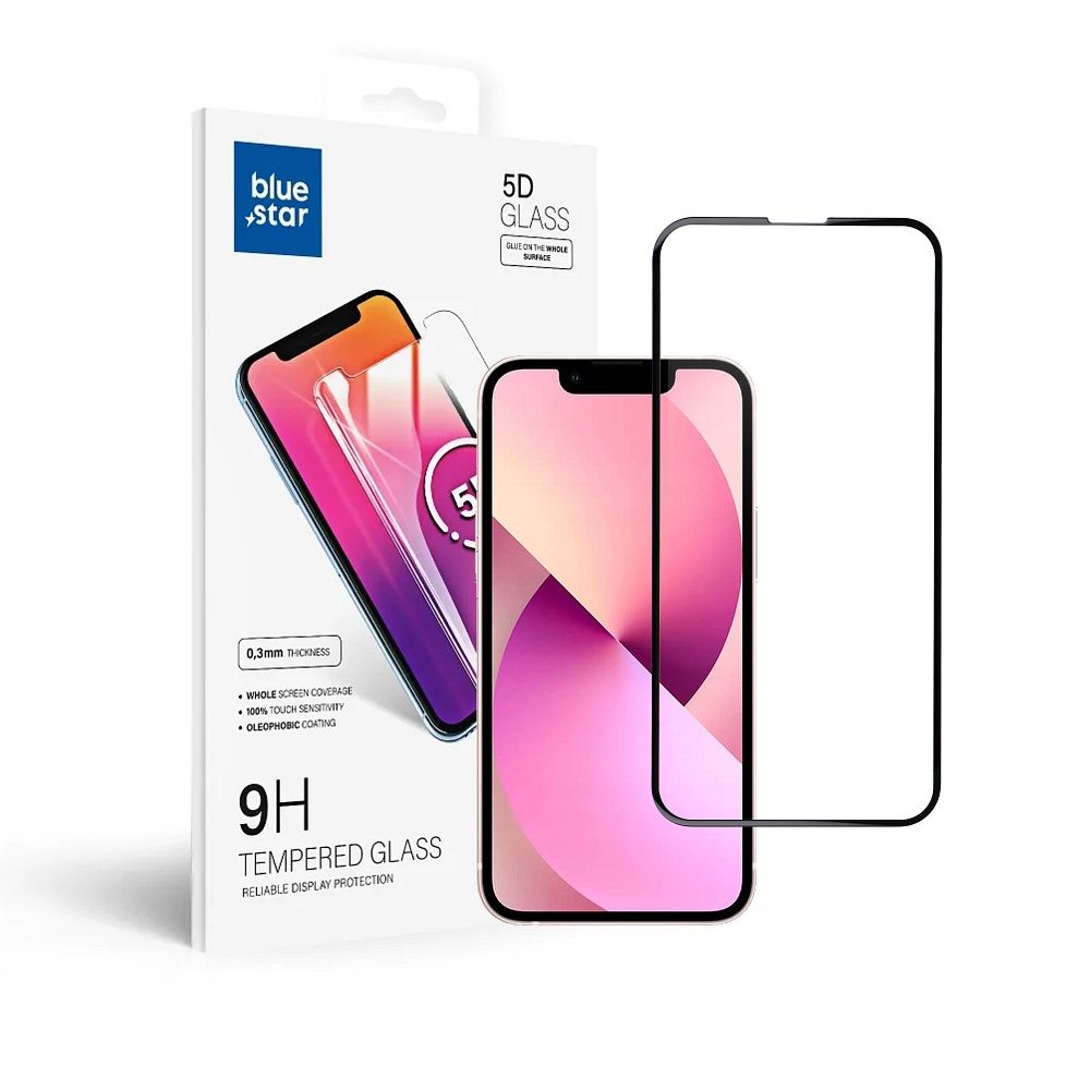 Szk�o hartowane Blue Star 5D czarny Apple iPhone 13 Mini