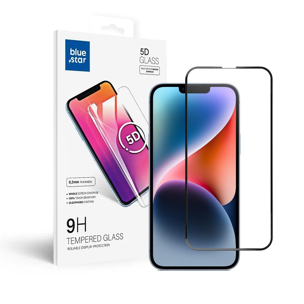 Szkło hartowane Blue Star 5D czarny Apple iPhone 14 Plus Szkło hartowane Blue Star 5D czarny Apple iPhone 14 Plus