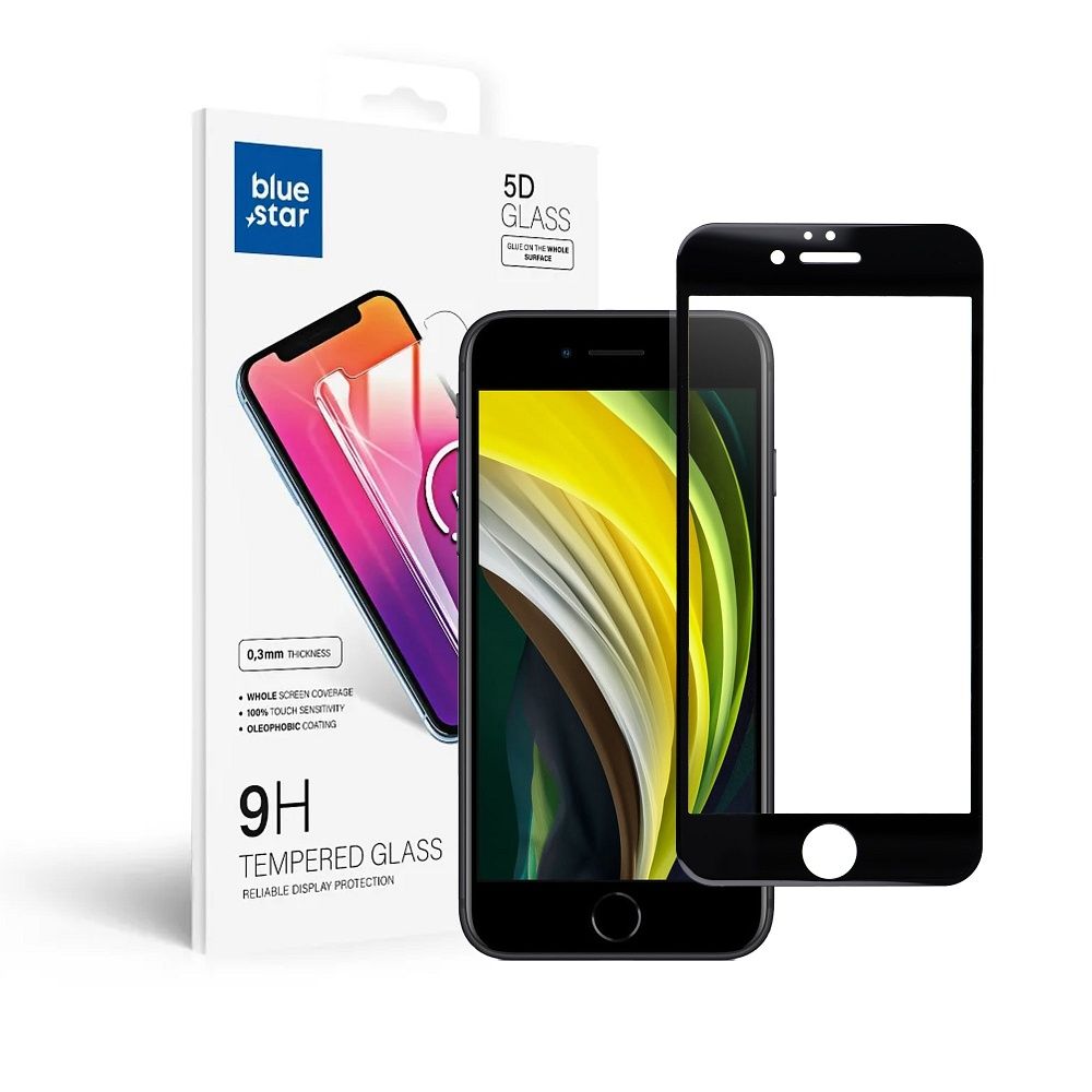 Szk�o hartowane Blue Star 5D czarny Apple iPhone 6