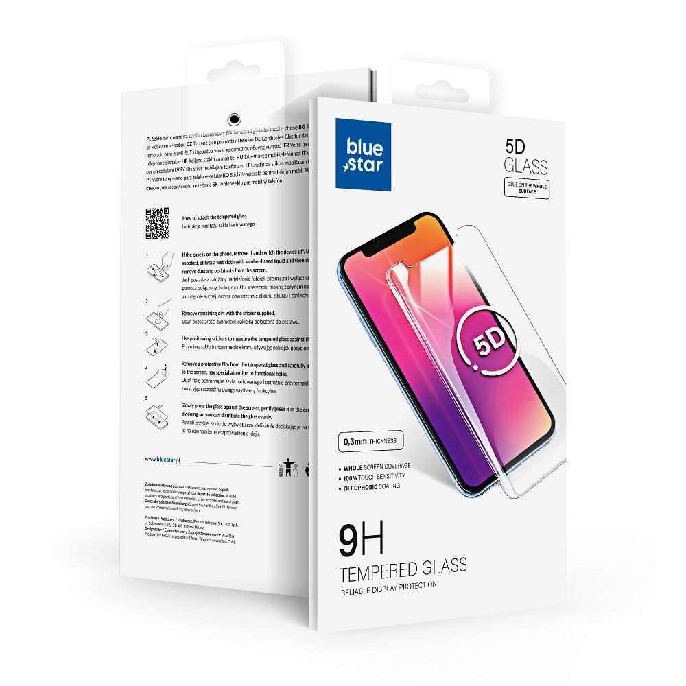 Szk�o hartowane Blue Star 5D czarny Apple iPhone 6 / 4