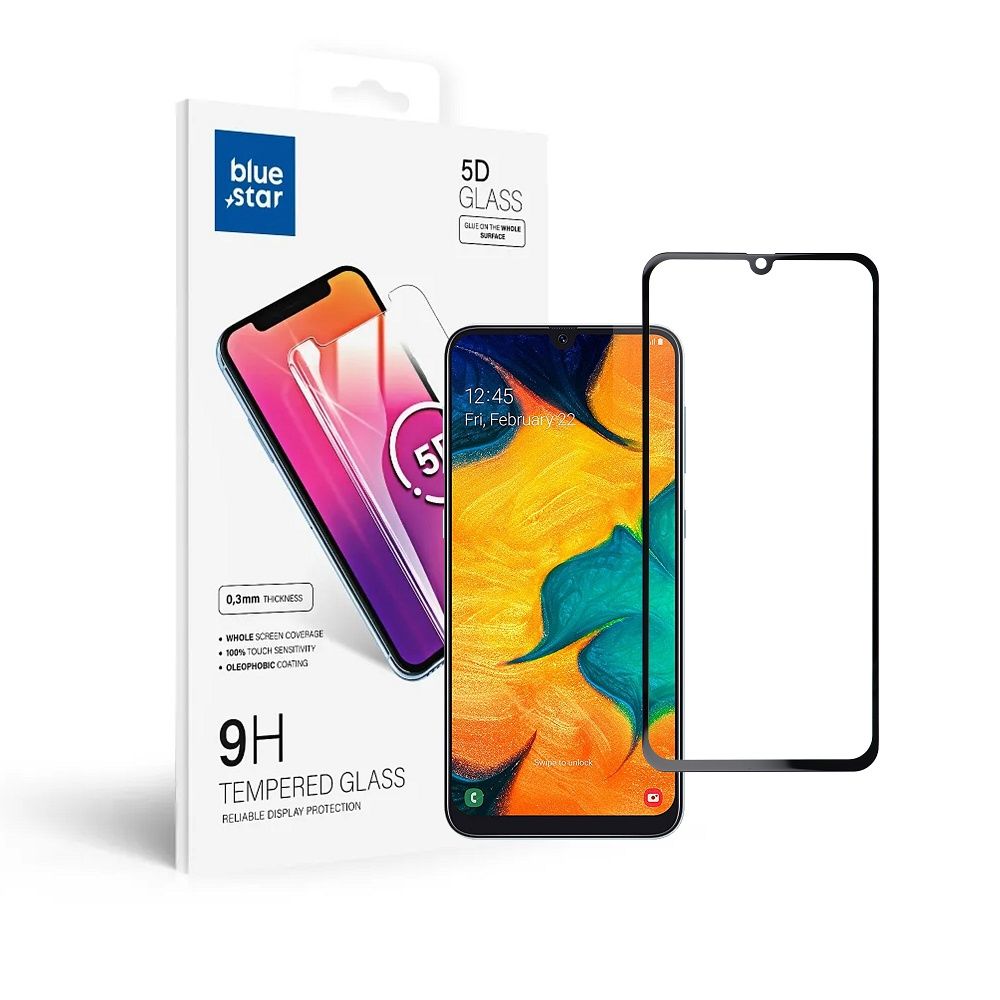 Szk�o hartowane Blue Star 5D czarny Samsung Galaxy A50