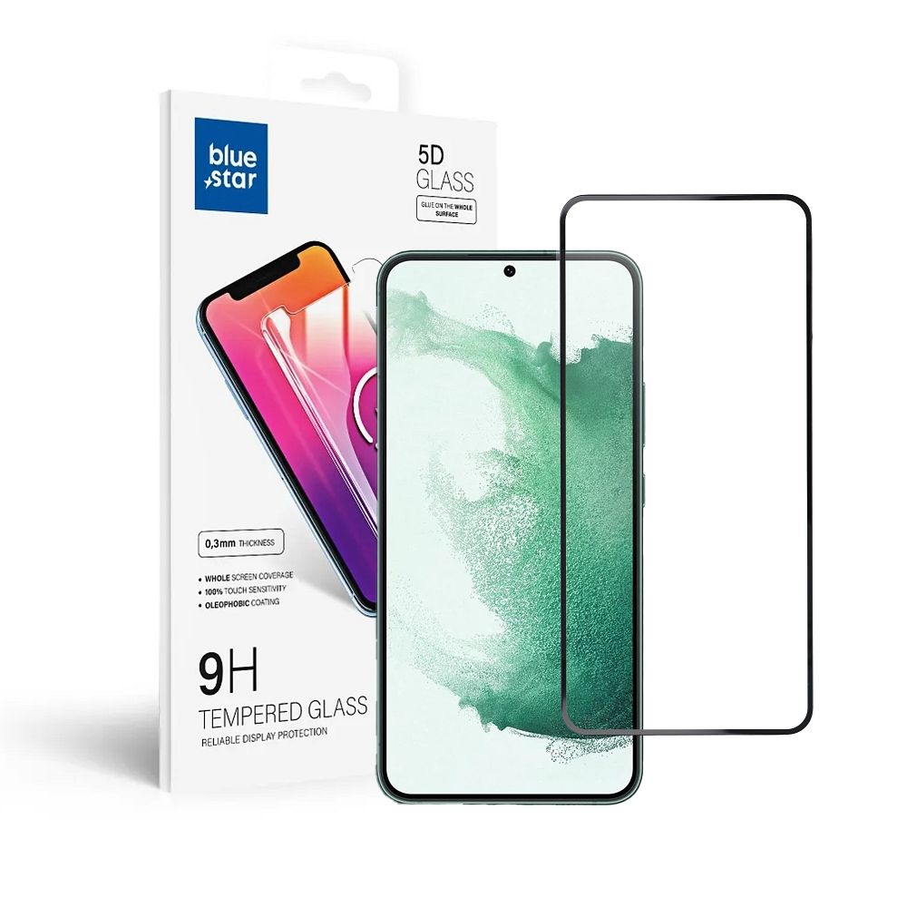 Szk�o hartowane Blue Star 5D czarny Samsung Galaxy S23 Plus