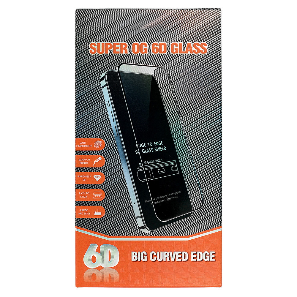 Szk�o hartowane Full Glue 6D czarny Apple iPhone 11