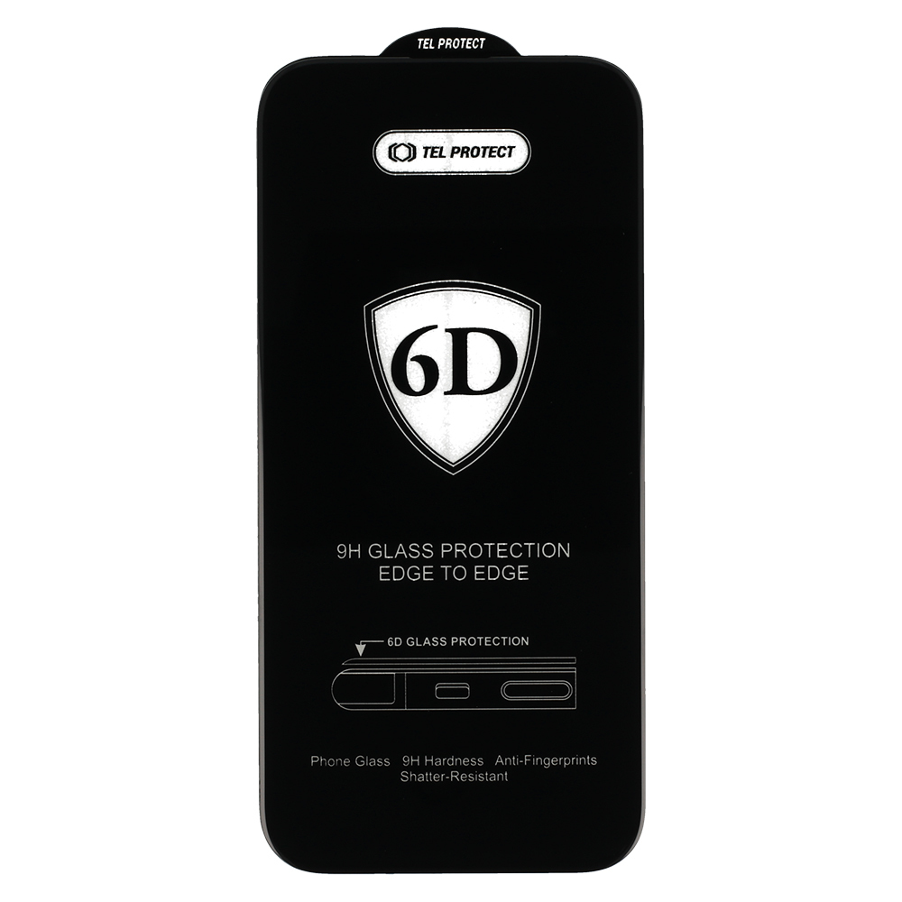 Szko hartowane Full Glue 6D czarny Apple iPhone 15 Plus / 5