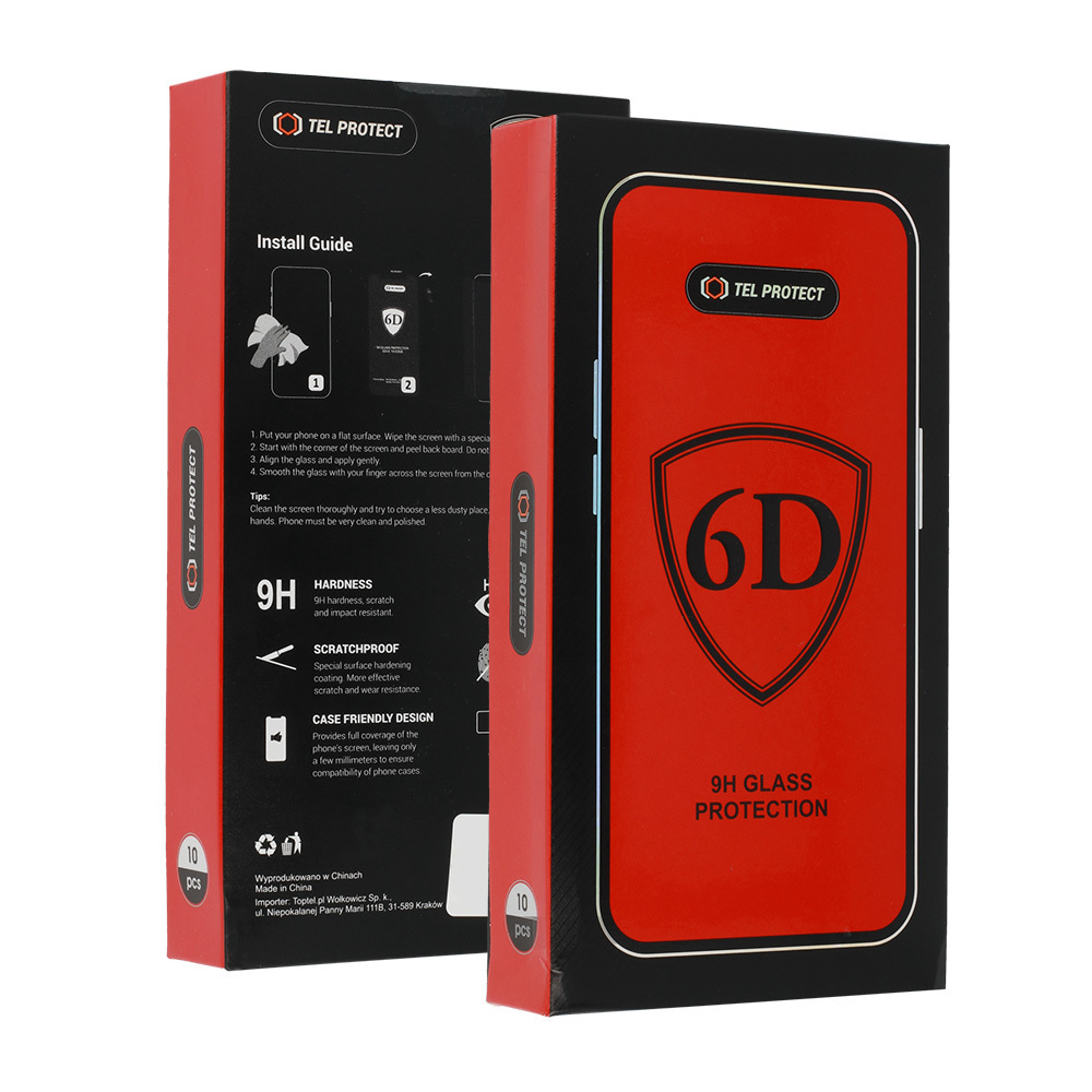 Szkło hartowane Full Glue 6D czarny Apple iPhone 16 Pro Szkło hartowane Full Glue 6D czarny Apple iPhone 16 Pro