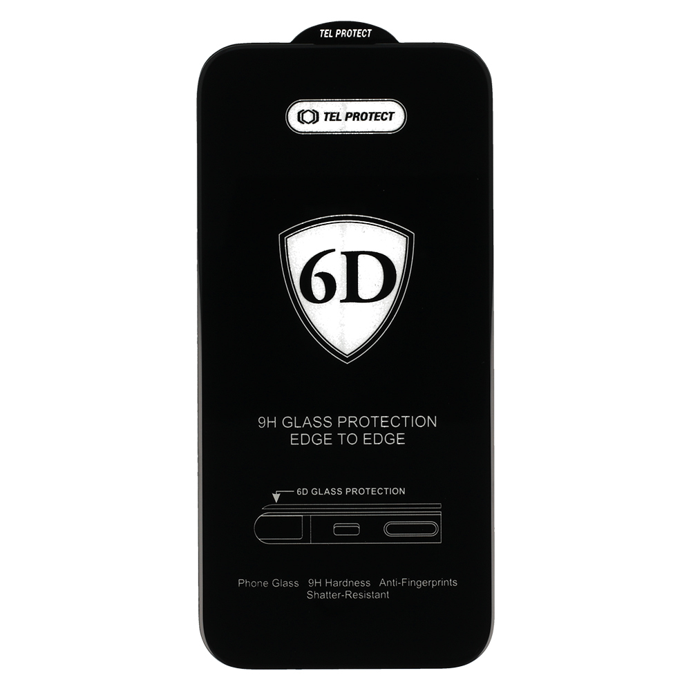 Szko hartowane Full Glue 6D czarny Motorola Moto G04 / 2