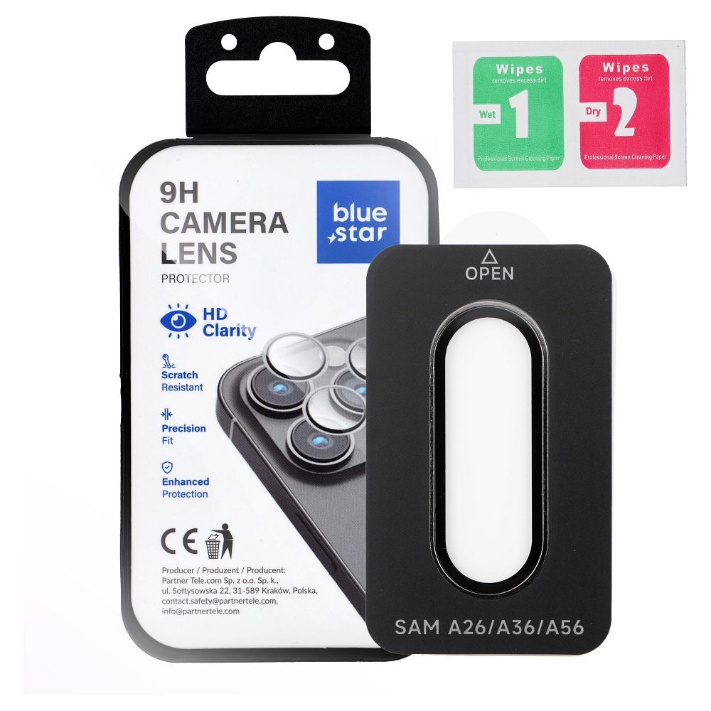 Szkło hartowane na tylny aparat Easy Install czarny Samsung Galaxy A36 5G Szkło hartowane na tylny aparat Easy Install czarny Samsung Galaxy A36 5G