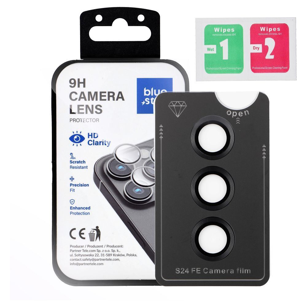 Szkło hartowane na tylny aparat Easy Install czarny Samsung Galaxy S24 FE Szkło hartowane na tylny aparat Easy Install czarny Samsung Galaxy S24 FE
