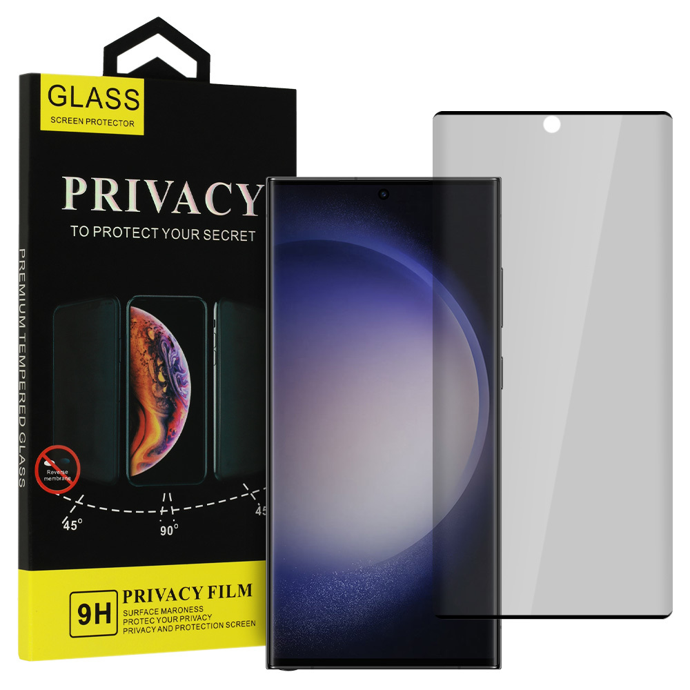 Szk�o hartowane prywatyzuj�ce Privacy Glass czarny Samsung Galaxy S22 Ultra