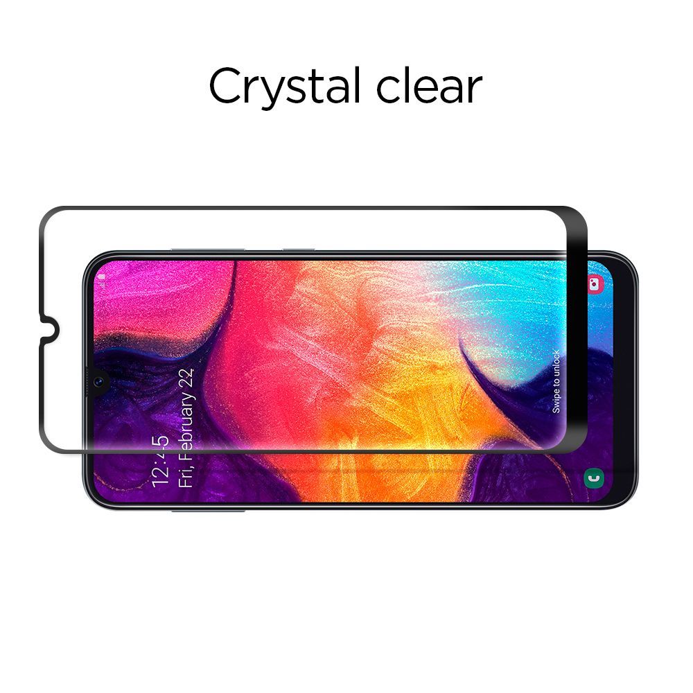 Szk�o Hartowane Spigen Glass Fc Galaxy A40 Czarne Samsung Galaxy A40 / 4