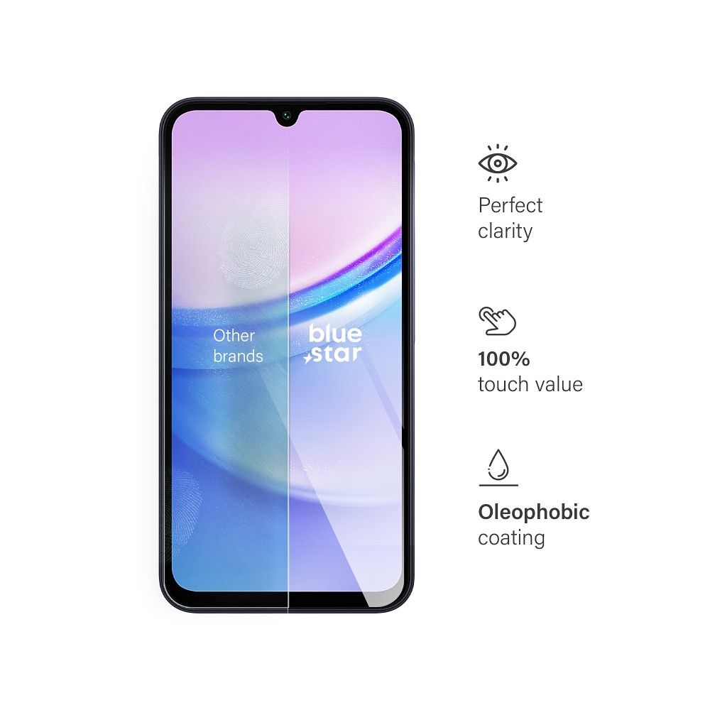 Szkło hartowane 9H szary Samsung Galaxy A15 5G / 4 Szkło hartowane 9H szary Samsung Galaxy A15 5G / 4