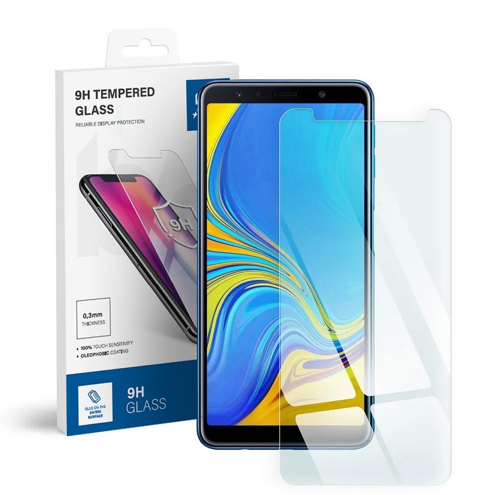 Szkło hartowane 9H szary Samsung Galaxy A7 (2018) Szkło hartowane 9H szary Samsung Galaxy A7 (2018)