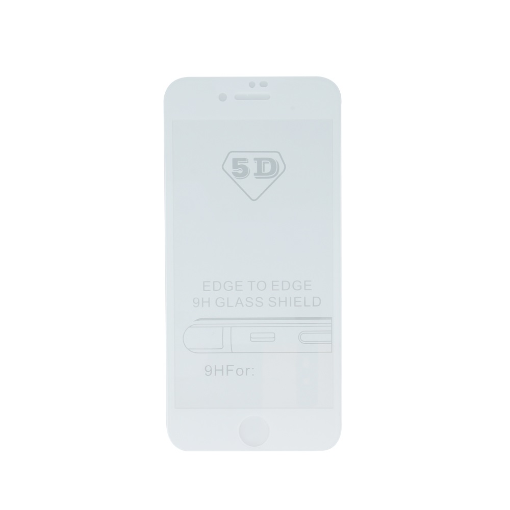 Szko hartowane Tempered Glass 5D biaa ramka Apple iPhone 6s / 3
