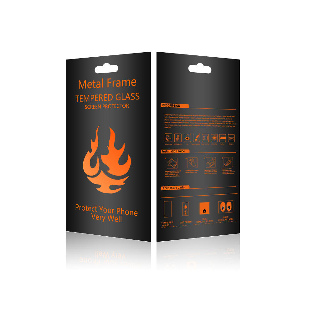 Szk�o hartowane z metalow� ramk� czarny Xiaomi Note 14 5G / 4