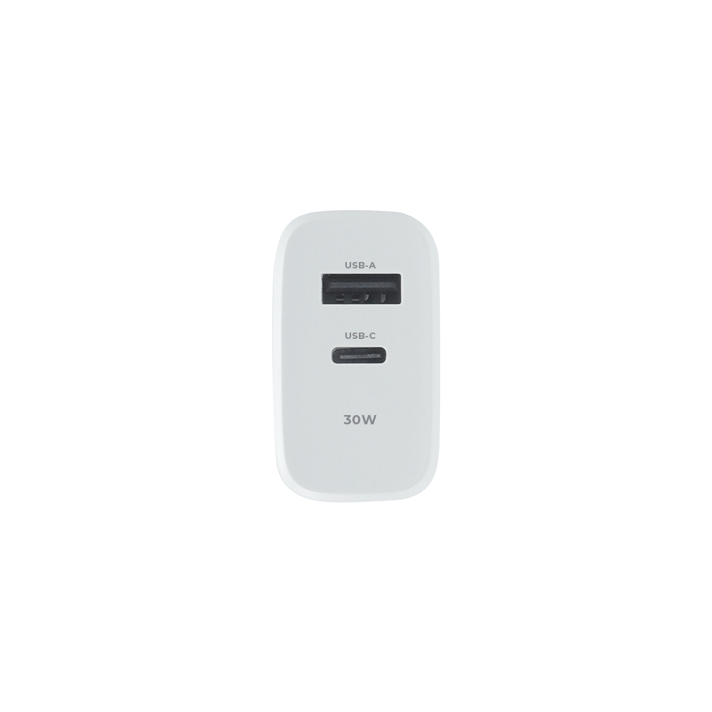 Szybka �adowarka 30W Maxlife 2 wej�cia USB-A i USB-C z d�ugim kablem 2m do telefonu Oppo Reno 13FS 5G / 5