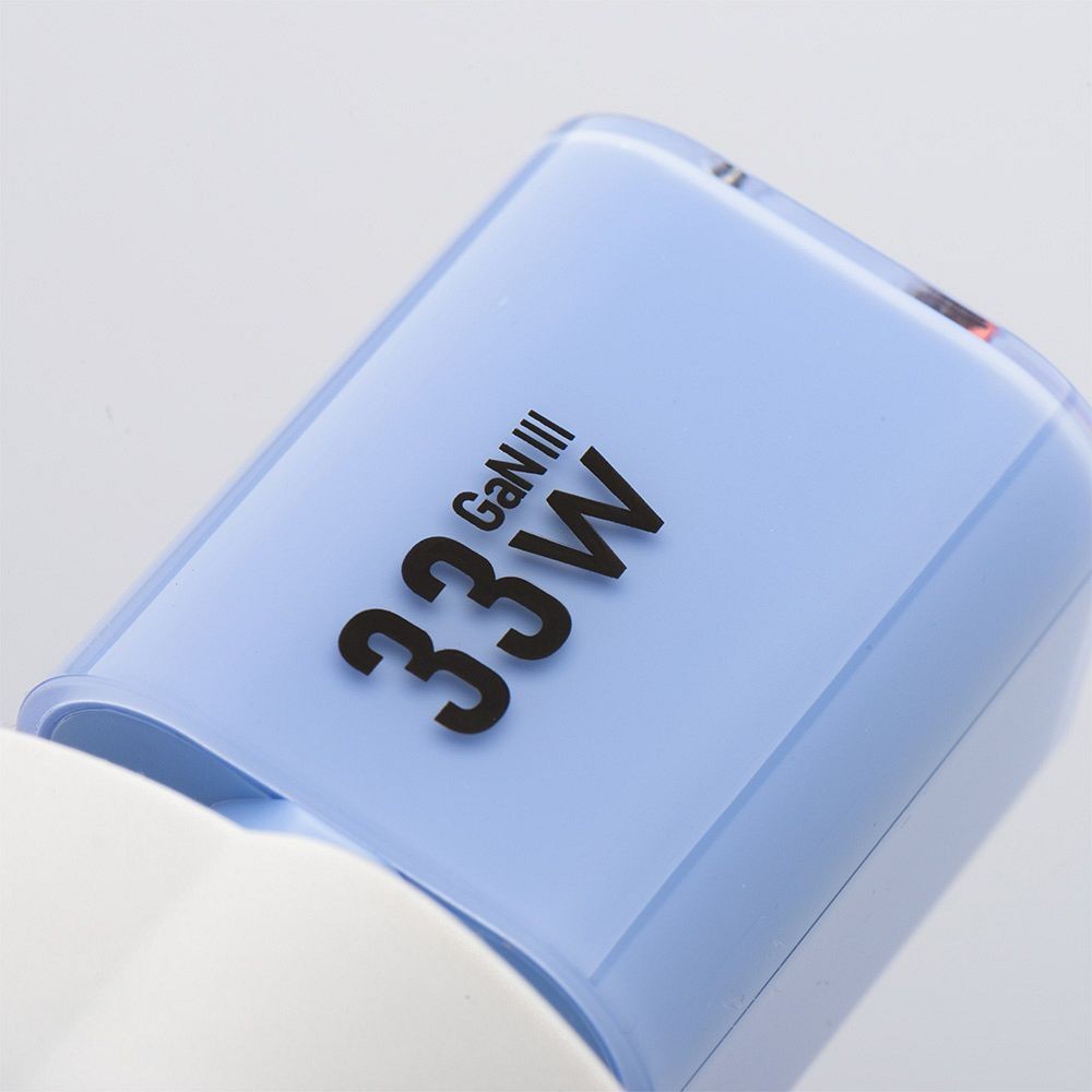 Szybka �adowarka 33W Forcell GaN III 2 porty USB-C USB-A z kablem niebieska Samsung Galaxy A52S 5G / 7