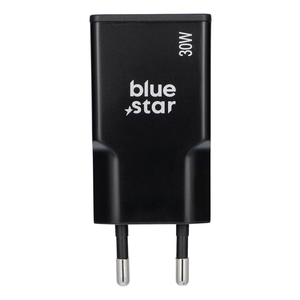 Szybka �adowarka Blue Star Slim GaN 30W 2 wej�cia USB-C QC4.0 PD czarna Samsung Galaxy A52S 5G / 7