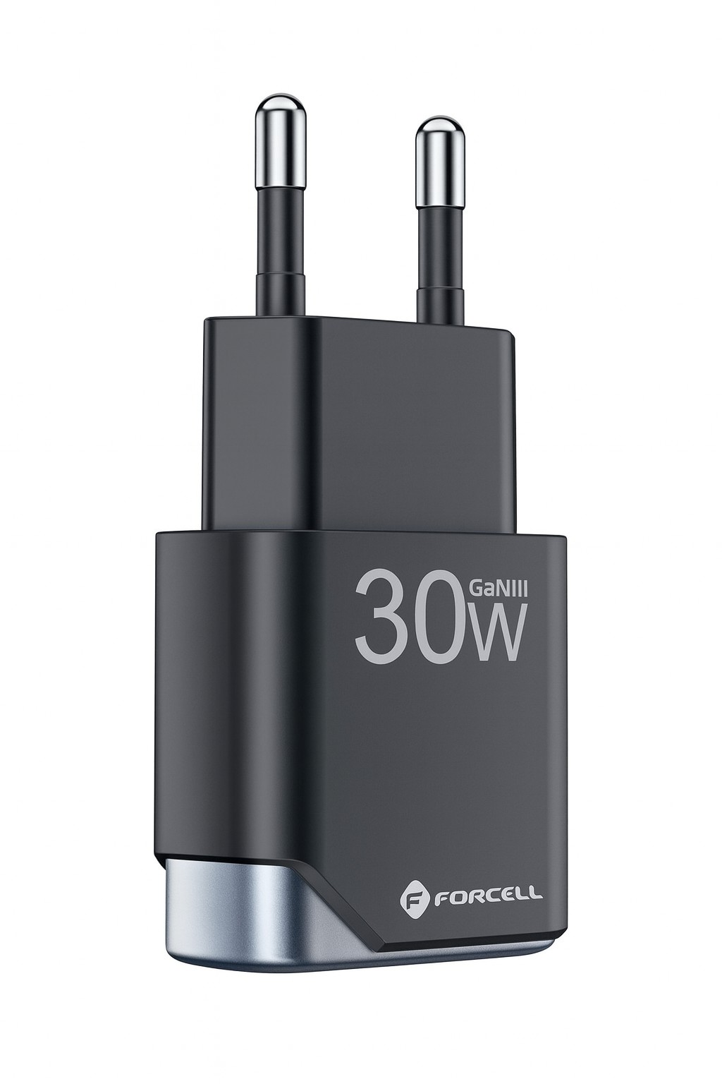 Szybka �adowarka kostka ultra slim 30W Forcell GaN III port USB-C czarna Samsung Galaxy A52S 5G / 3