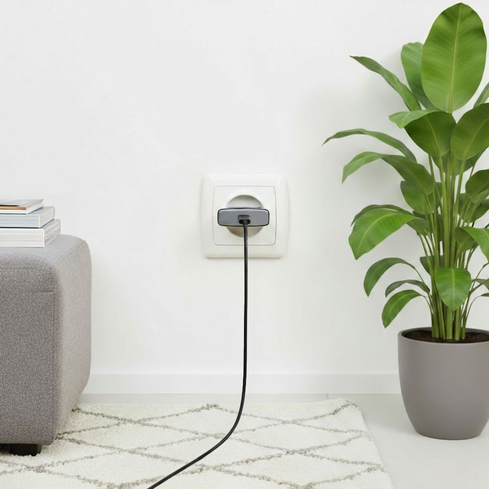 Szybka �adowarka kostka ultra slim 30W Forcell GaN III port USB-C czarna Samsung Galaxy A52S 5G / 7