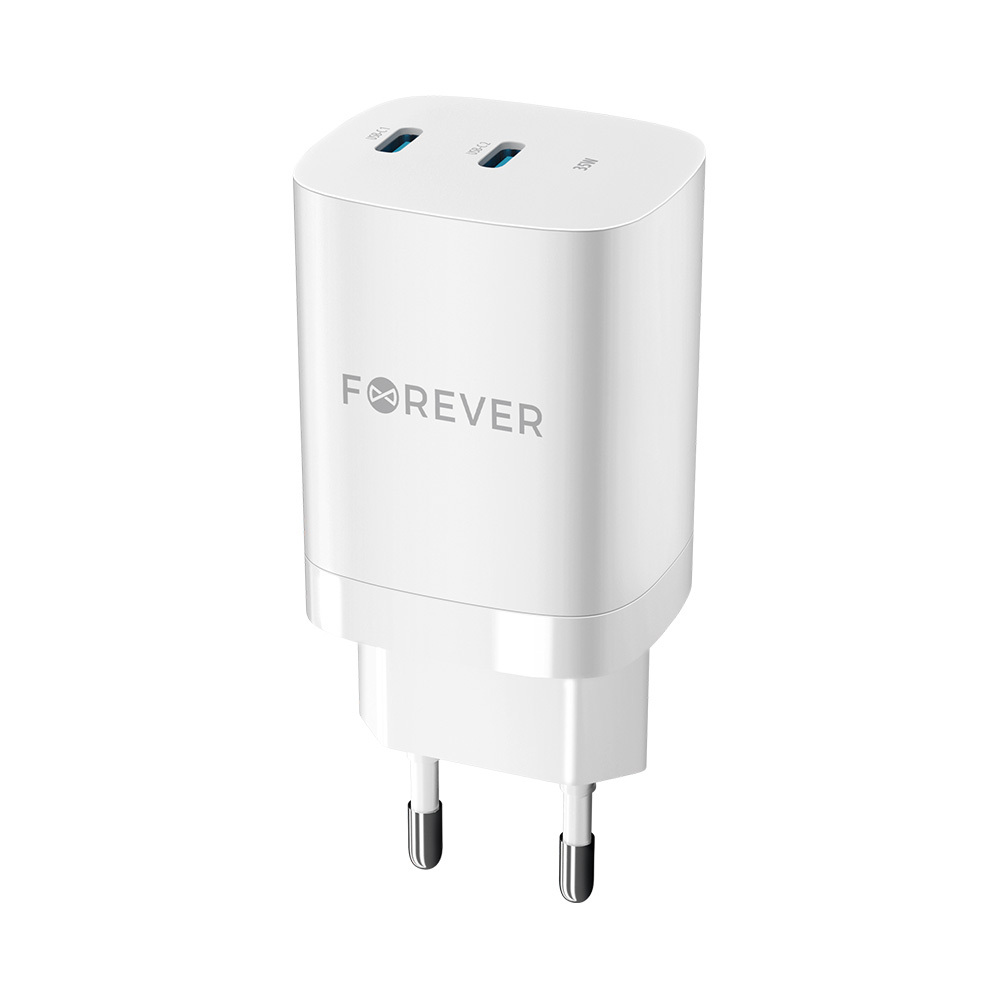 Szybka �adowarka sieciowa do telefonu Forever GaN 35W 2 porty wej�cia USB-C Oppo Reno 13FS 5G