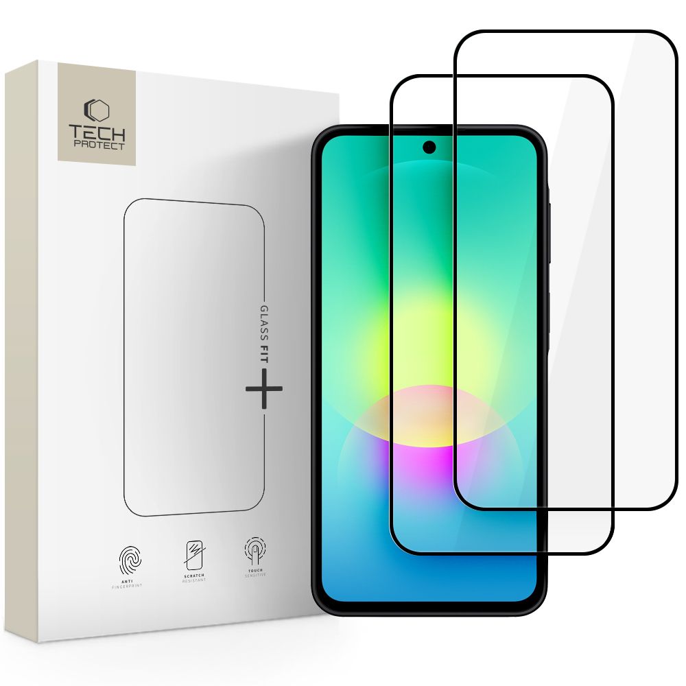 Tech-protect Glass Fit+ 2-pack czarne Samsung Galaxy A27 5G