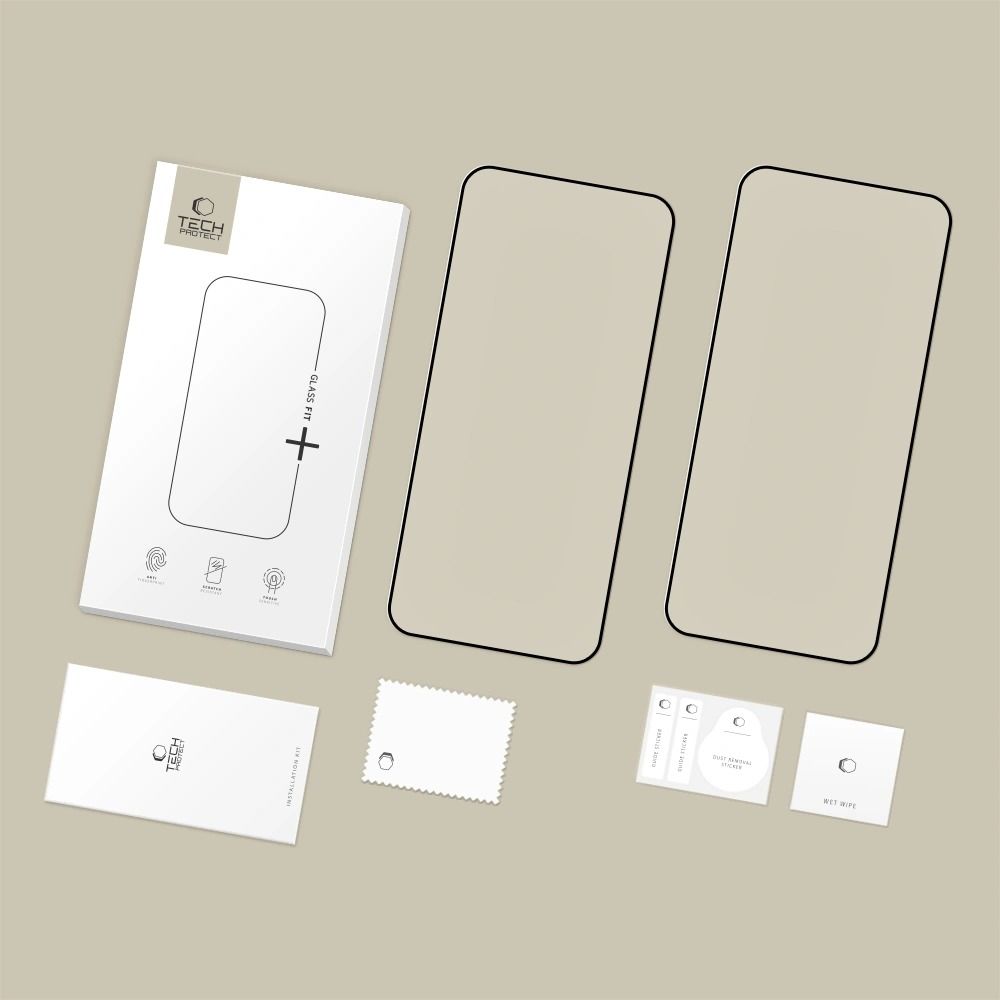 Tech-protect Glass Fit+ 2-pack czarne Xiaomi Poco C85 / 2
