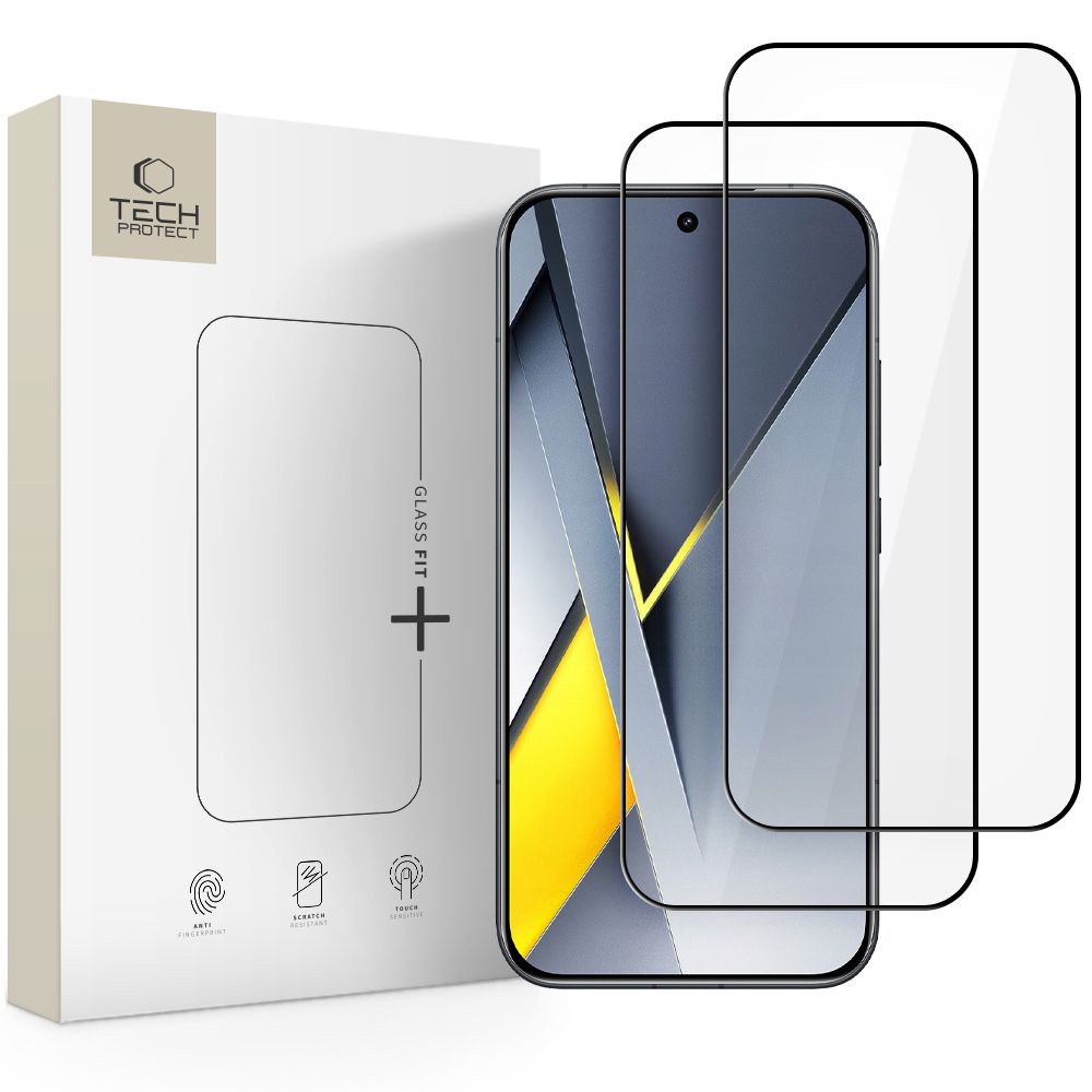 Tech-protect Glass Fit+ 2-pack czarne Xiaomi Poco F8 Pro