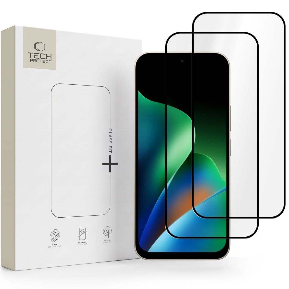 Tech-protect Glass Fit+ 2-pack czarne Xiaomi Redmi 17 4G