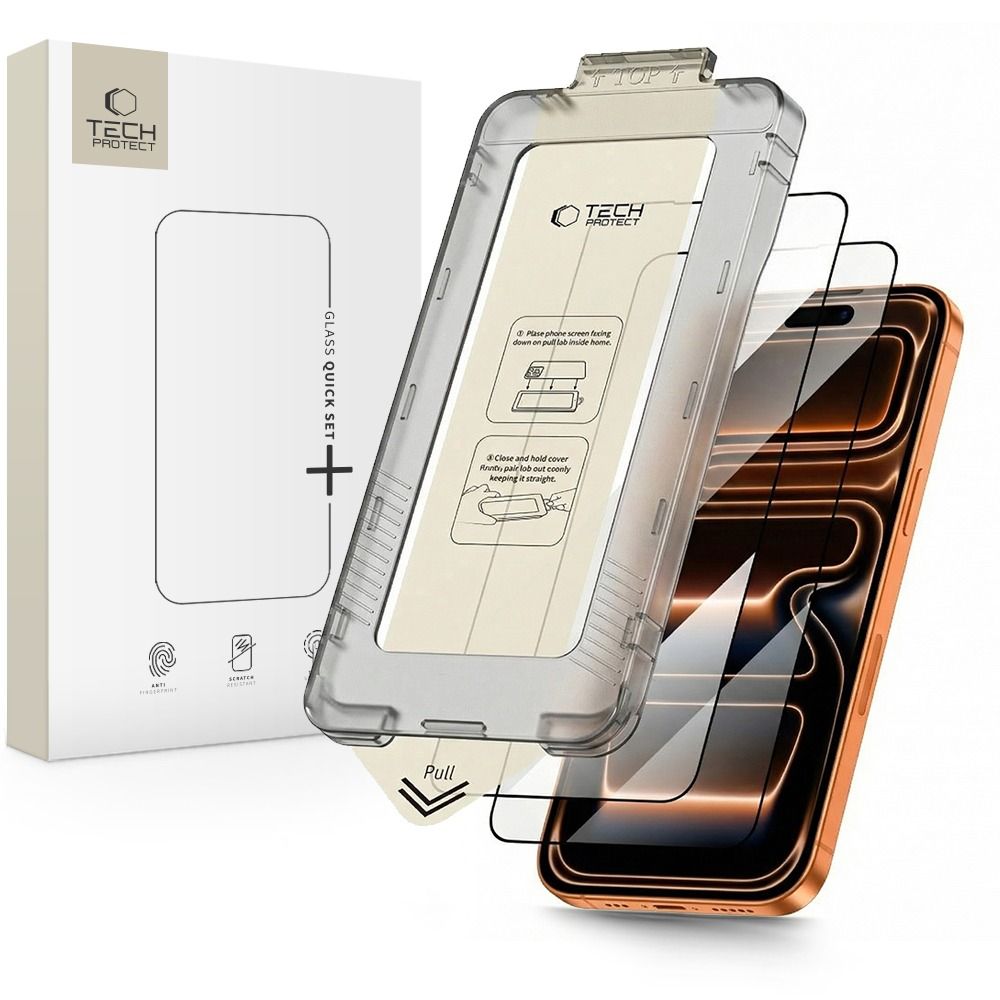 Tech-protect Quick Set+ 2-pack czarne Apple iPhone 17 Pro