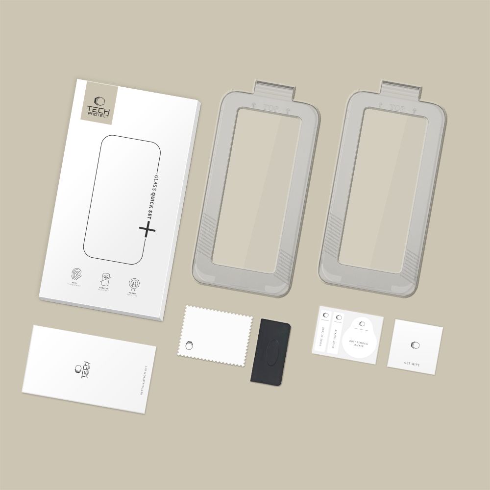 Tech-protect Quick Set+ 2-pack czarne Apple iPhone 17 Pro / 3