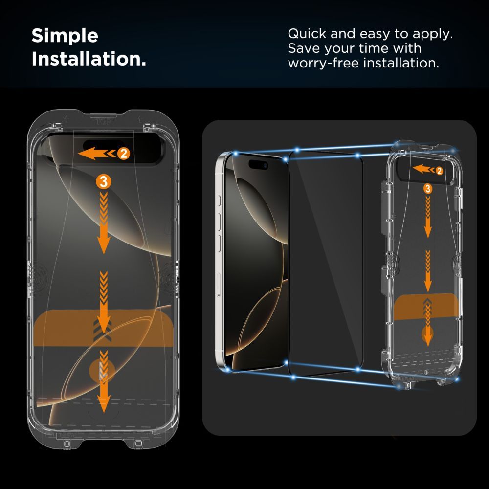 Tech-protect Quick Set+ 2-pack czarne Apple iPhone 17 Pro / 4