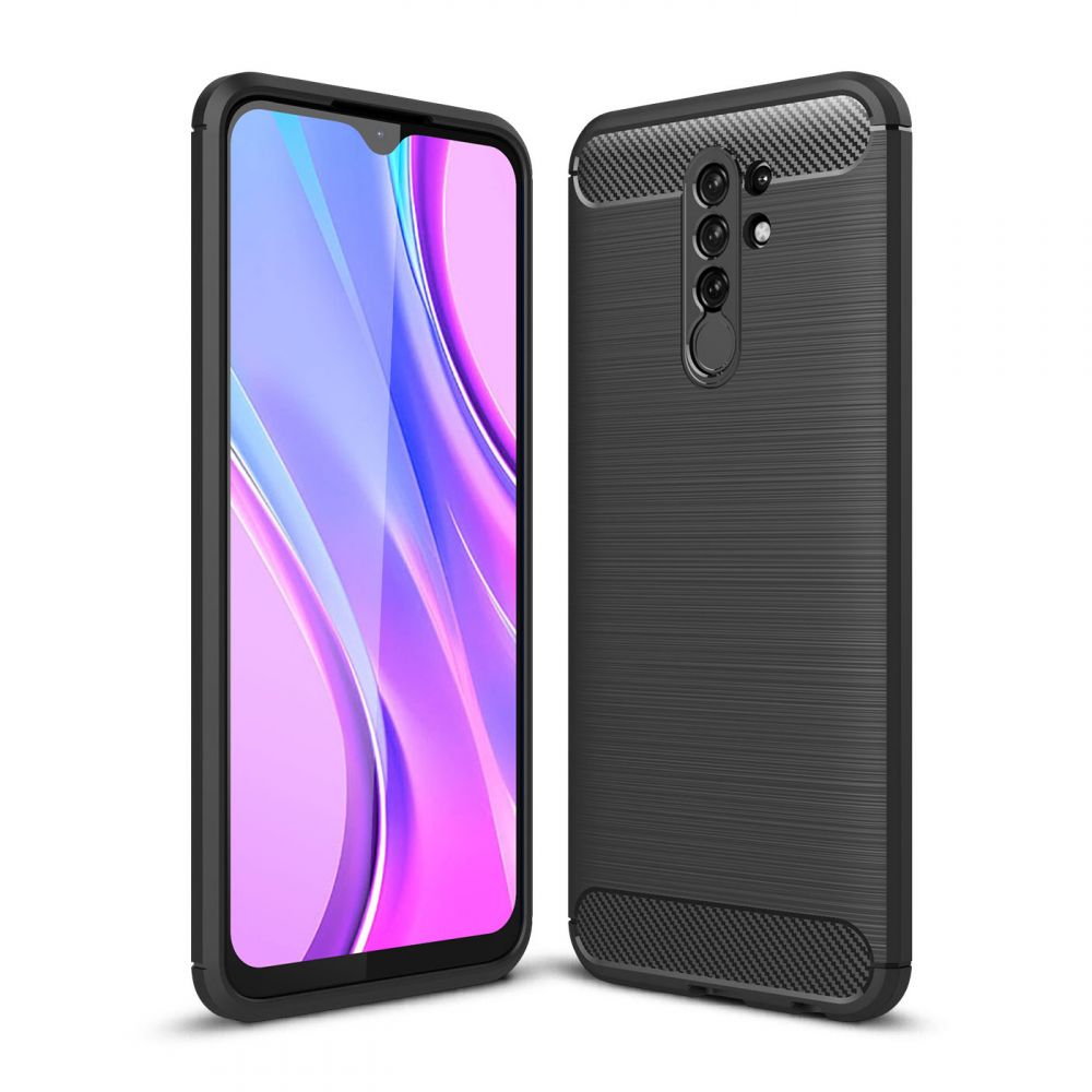 Tech-protect Tpucarbon Czarne Xiaomi Redmi 9