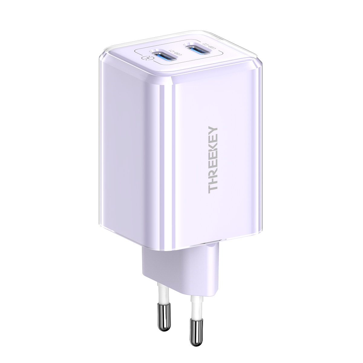 THREEKEY �adowarka sieciowa TK111 PD 35W 2x USB-C fioletowa