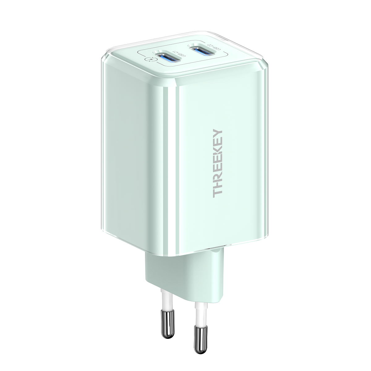 THREEKEY �adowarka sieciowa TK111 PD 35W 2x USB-C zielona