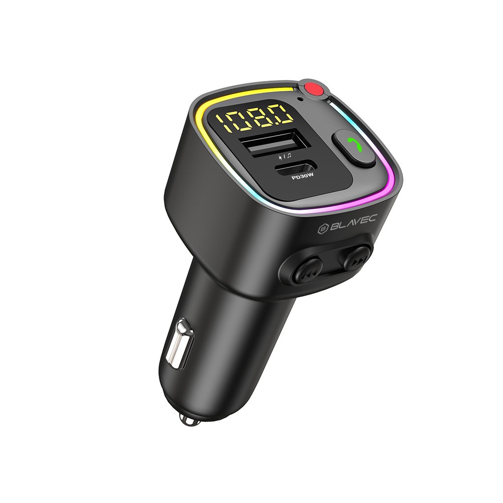 Transmiter FM Blavec TR-02 Bluetooth 5.4 PD 30W USB-C/USB-A czarny Realme Narzo 20a