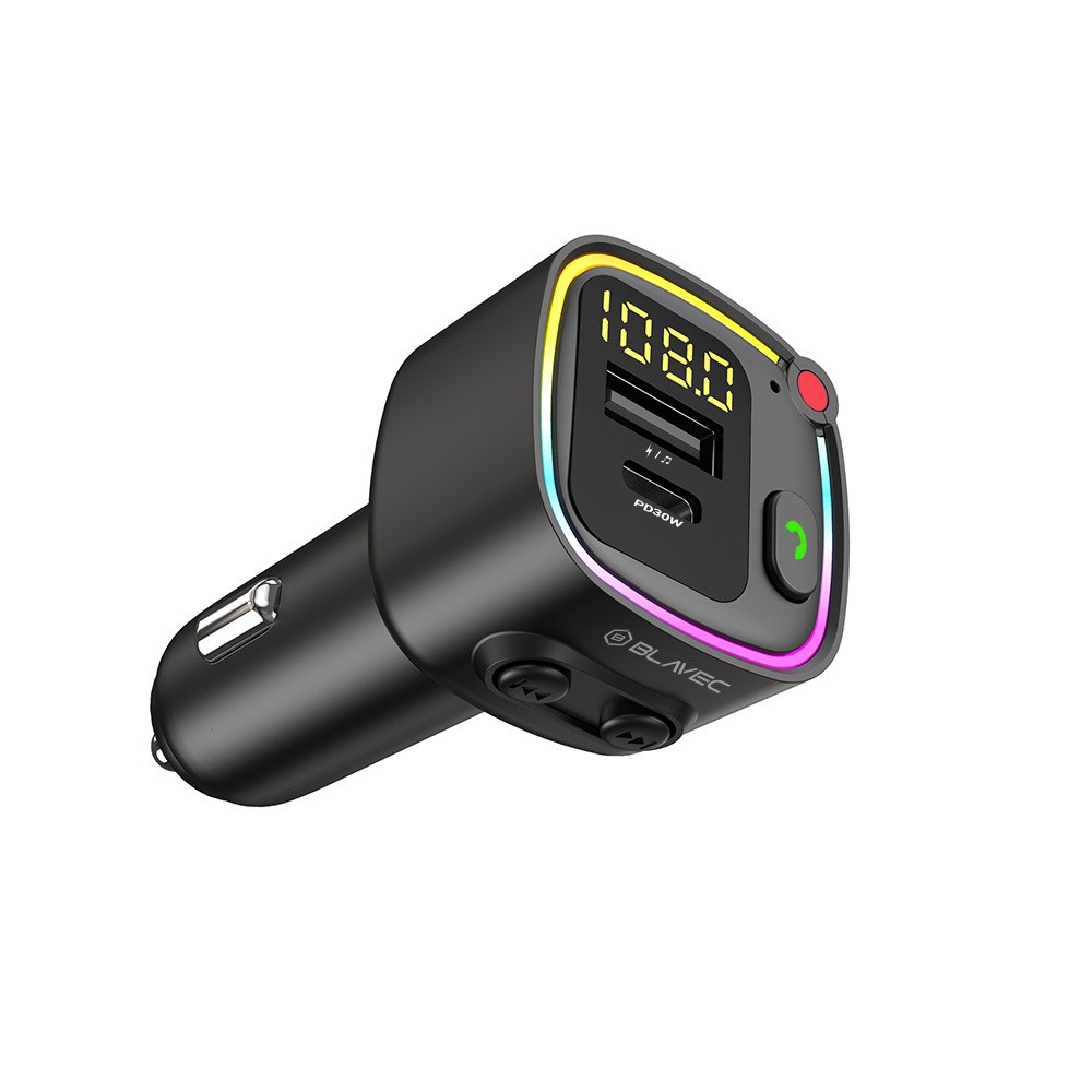 Transmiter FM Blavec TR-02 Bluetooth 5.4 PD 30W USB-C/USB-A czarny Realme Narzo 20a / 2