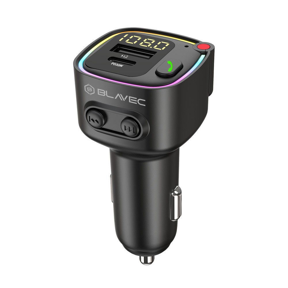 Transmiter FM Blavec TR-02 Bluetooth 5.4 PD 30W USB-C/USB-A czarny Realme Narzo 20a / 3